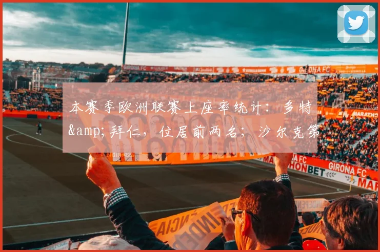 本赛季欧洲联赛上座率统计：多特&拜仁，位居前两名；沙尔克第十